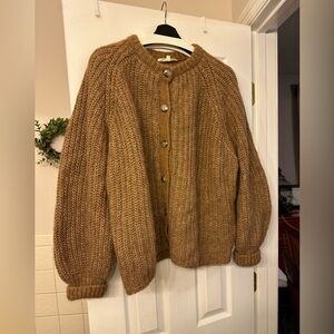 Sezane Brown Knit Cardigan